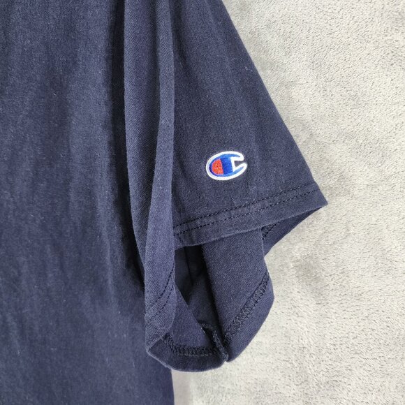 Men's Blue Champion T-Shirt Drexel University Crew Neck Short Sleeve Size XL - Picture 4 of 10